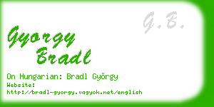 gyorgy bradl business card